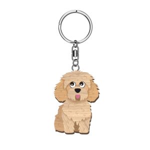 Cavapoo Wooden Keyring x 3