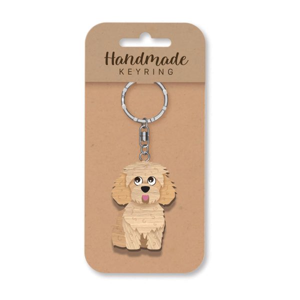 Cavapoo Wooden Keyring x 3 - Image 2