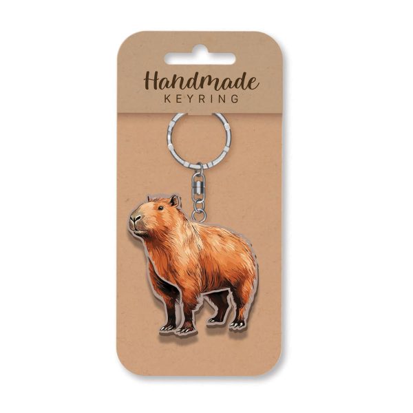 Capybara Wooden Keyring x 3 - Image 2