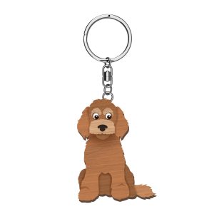 Cockapoo Wooden Keyring x 3