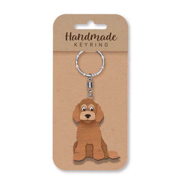 Cockapoo Wooden Keyring x 3 - Image 2