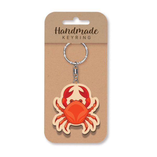 Crab Wooden Keyring x 3 - Image 2