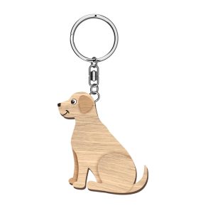Labrador Wooden Keyring x 3