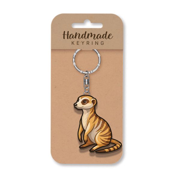Meerkat Wooden Keyring x 3 - Image 2