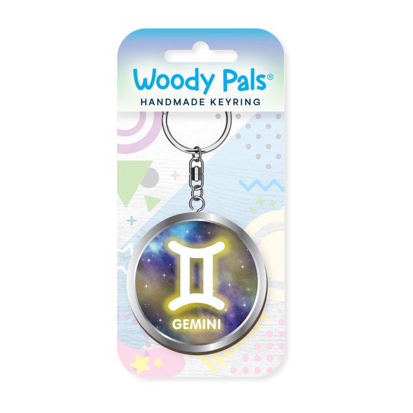 Starsign Gemini Woody Pals Keyring x 3 - Image 2
