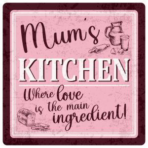 Sentiments Coasters Mums Kitchen x 4