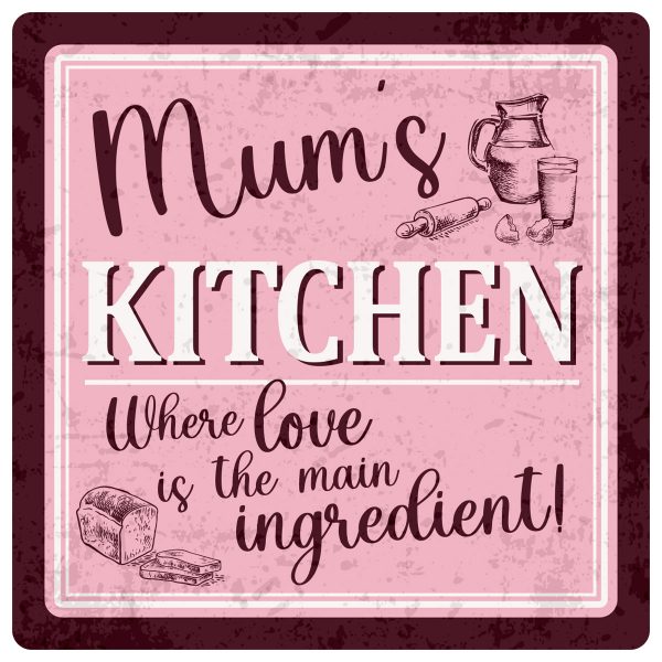 Sentiments Coasters Mums Kitchen x 4