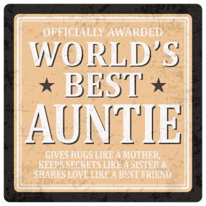 Sentiments Coasters Worlds Auntie x 4