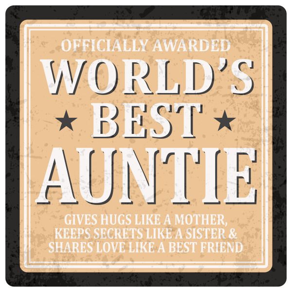 Sentiments Coasters Worlds Auntie x 4