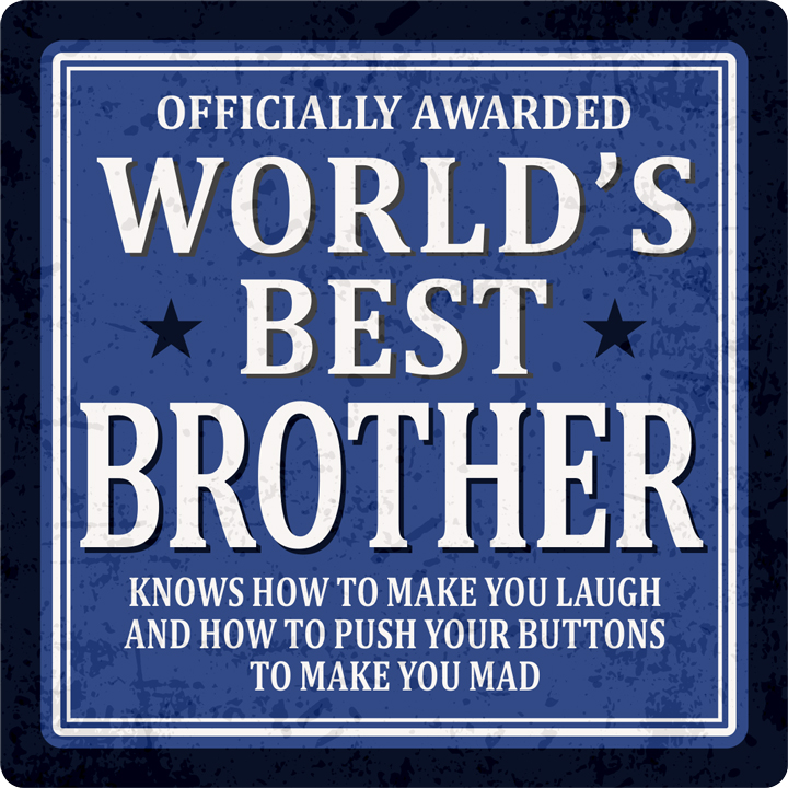 Sentiments Coasters Worlds Brother x 4