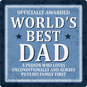 Sentiments Coasters Worlds Dad x 4