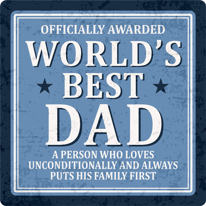 Sentiments Coasters Worlds Dad x 4