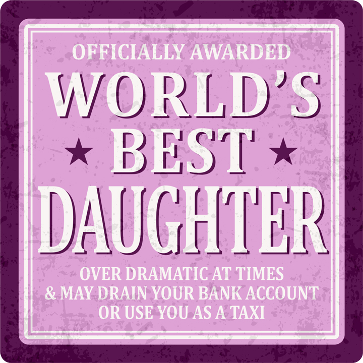 Sentiments Coasters Worlds Daughter x 4