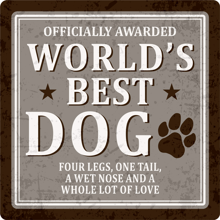 Sentiments Coasters Worlds Dog x 4