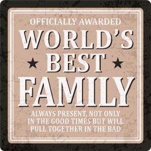 Sentiments Coasters Worlds Family x 4