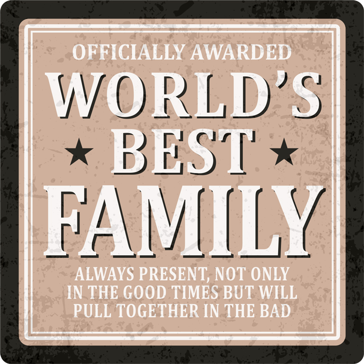 Sentiments Coasters Worlds Family x 4