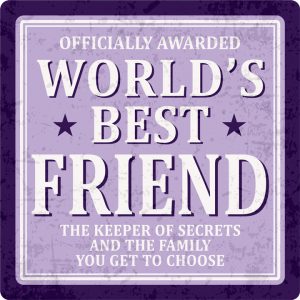 Sentiments Coasters Worlds Friend x 4