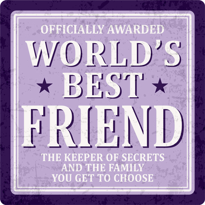 Sentiments Coasters Worlds Friend x 4