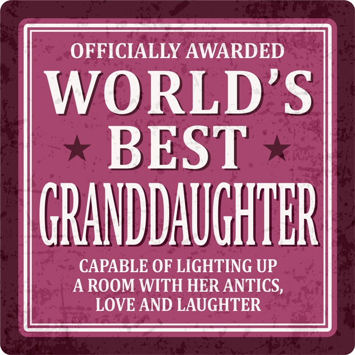 Sentiments Coasters Worlds Granddaughter x 4