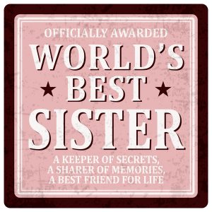 Sentiments Coasters Worlds Sister x 4