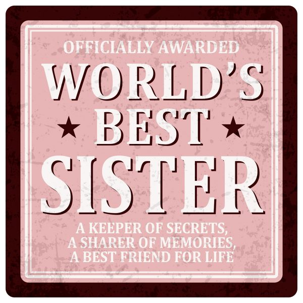 Sentiments Coasters Worlds Sister x 4