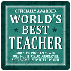 Sentiments Coasters Worlds Teacher x 4
