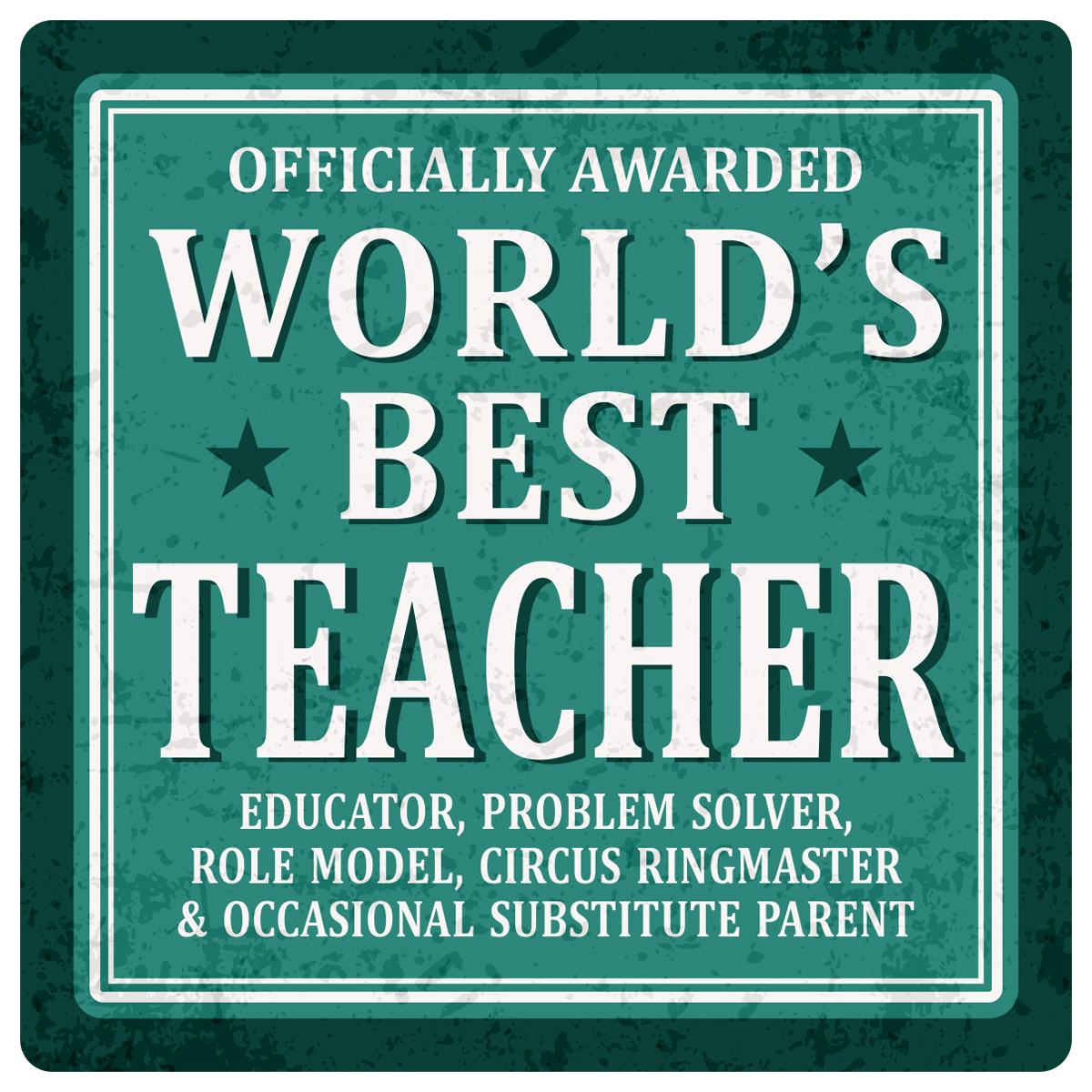 Sentiments Coasters Worlds Teacher x 4