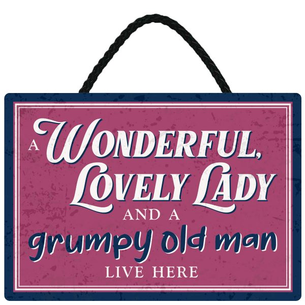 Sentiments Hanging Sign Grumpy Old x 4