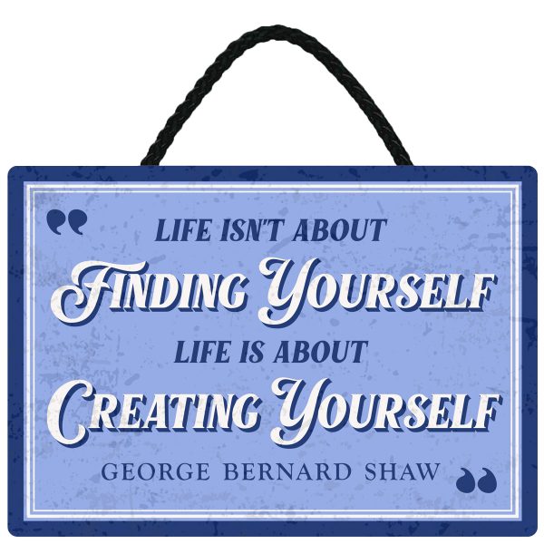 Sentiments Hanging Sign Life Isnt Finding x 4