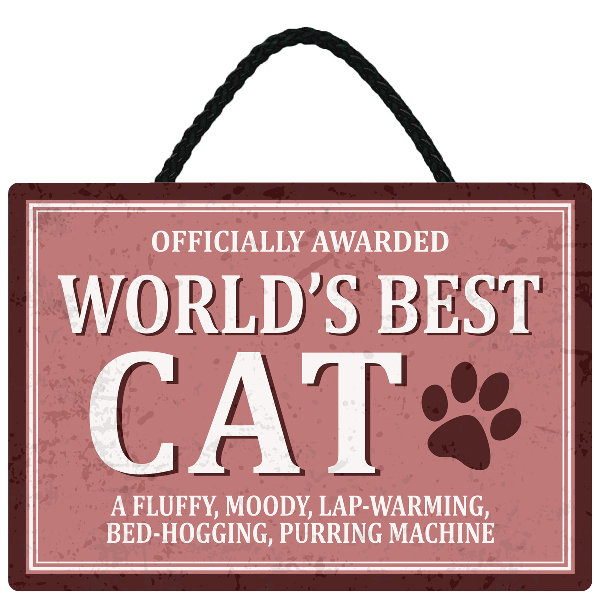 Sentiments Hanging Sign Worlds Cat x 4
