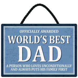Sentiments Hanging Sign Worlds Dad x 4
