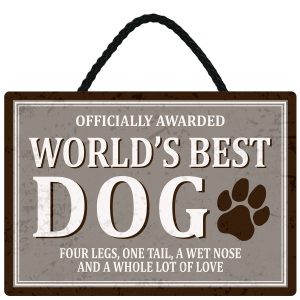 Sentiments Hanging Sign Worlds Dog x 4