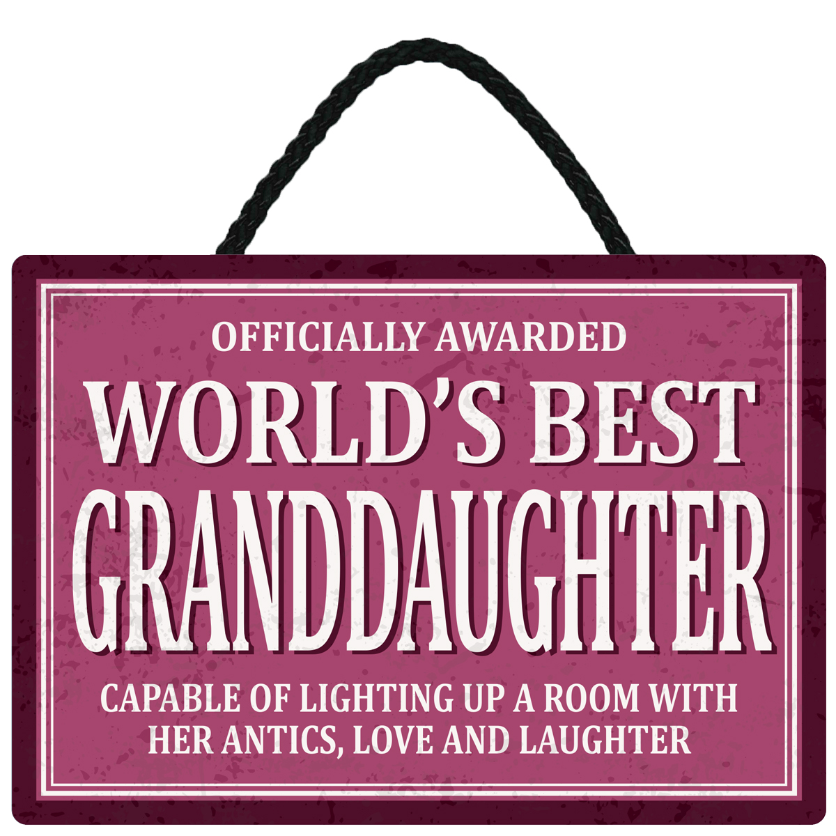 Sentiments Hanging Sign Worlds Granddaughter x 4