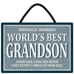 Sentiments Hanging Sign Worlds Grandson x 4