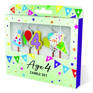 Cake Candles: Age 4 x 3