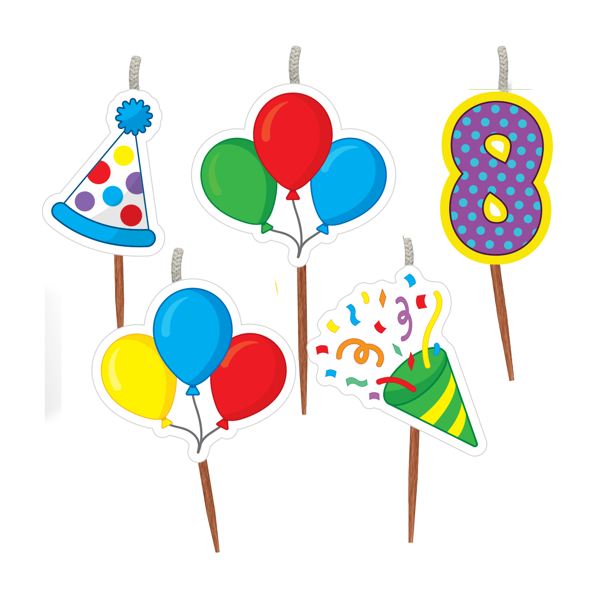 Cake Candles: Age 8 x 3 - Image 2