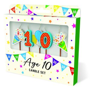 Cake Candles: Age 10 x 3