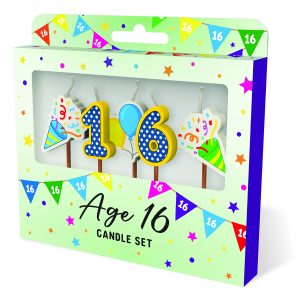 Cake Candles: Age 16 x 3