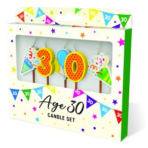 Cake Candles: Age 30 x 3