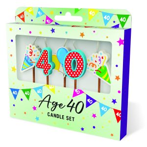 Cake Candles: Age 40 x 3