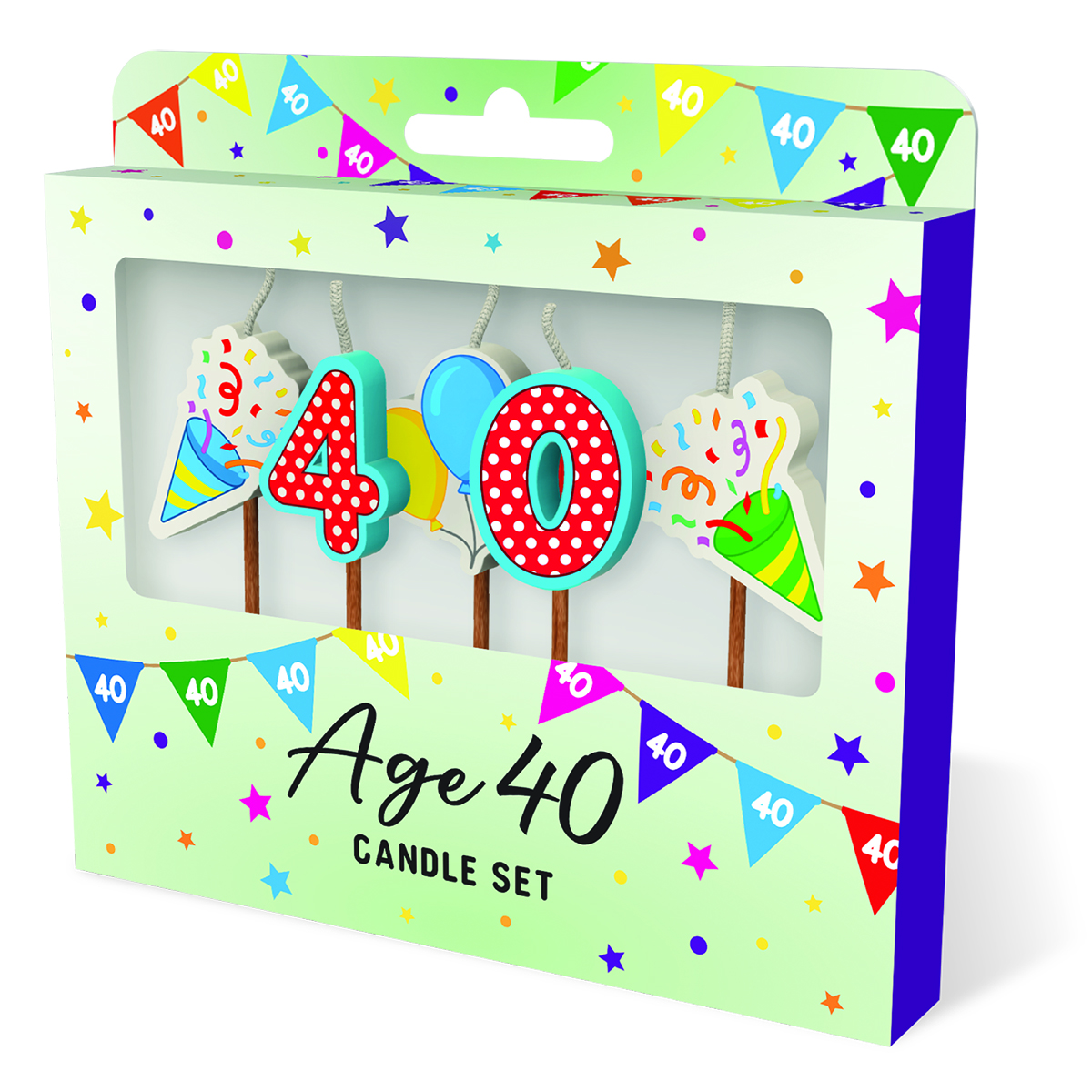 Cake Candles: Age 40 x 3