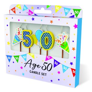 Cake Candles: Age 50 x 3