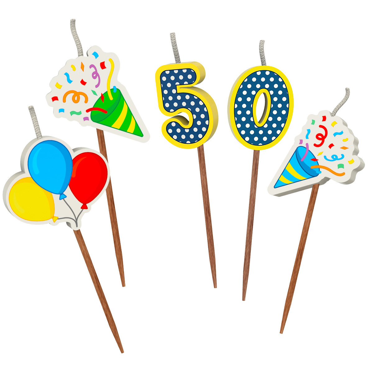Cake Candles: Age 50 x 3 - Image 2