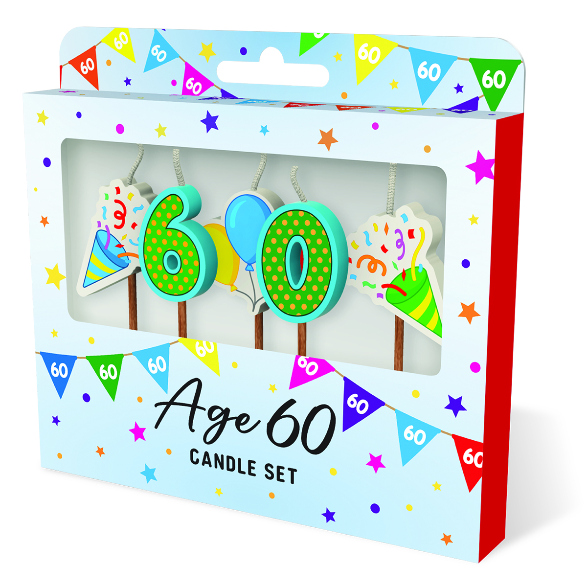 Cake Candles: Age 60 x 3
