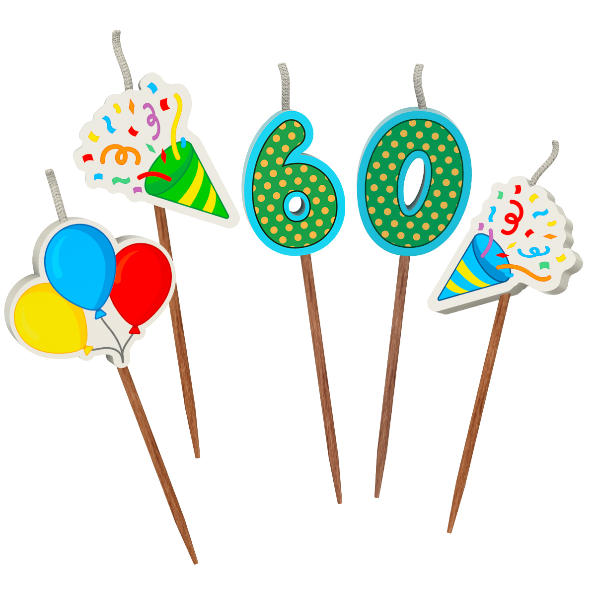 Cake Candles: Age 60 x 3 - Image 2