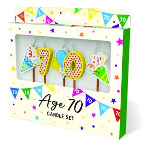 Cake Candles: Age 70 x 3