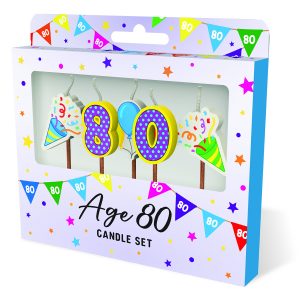 Cake Candles: Age 80 x 3