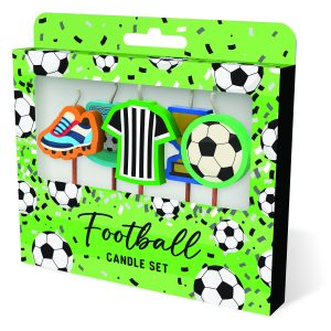 Cake Candles: Football Black White Shirt