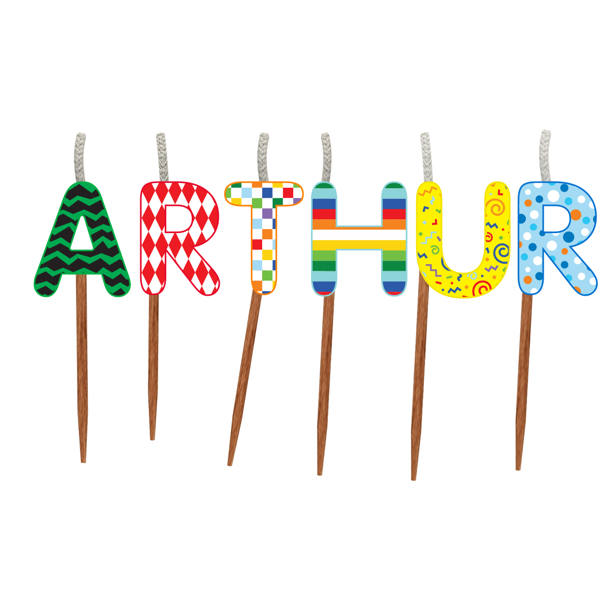 Cake Candles: Names Arthur - Image 2